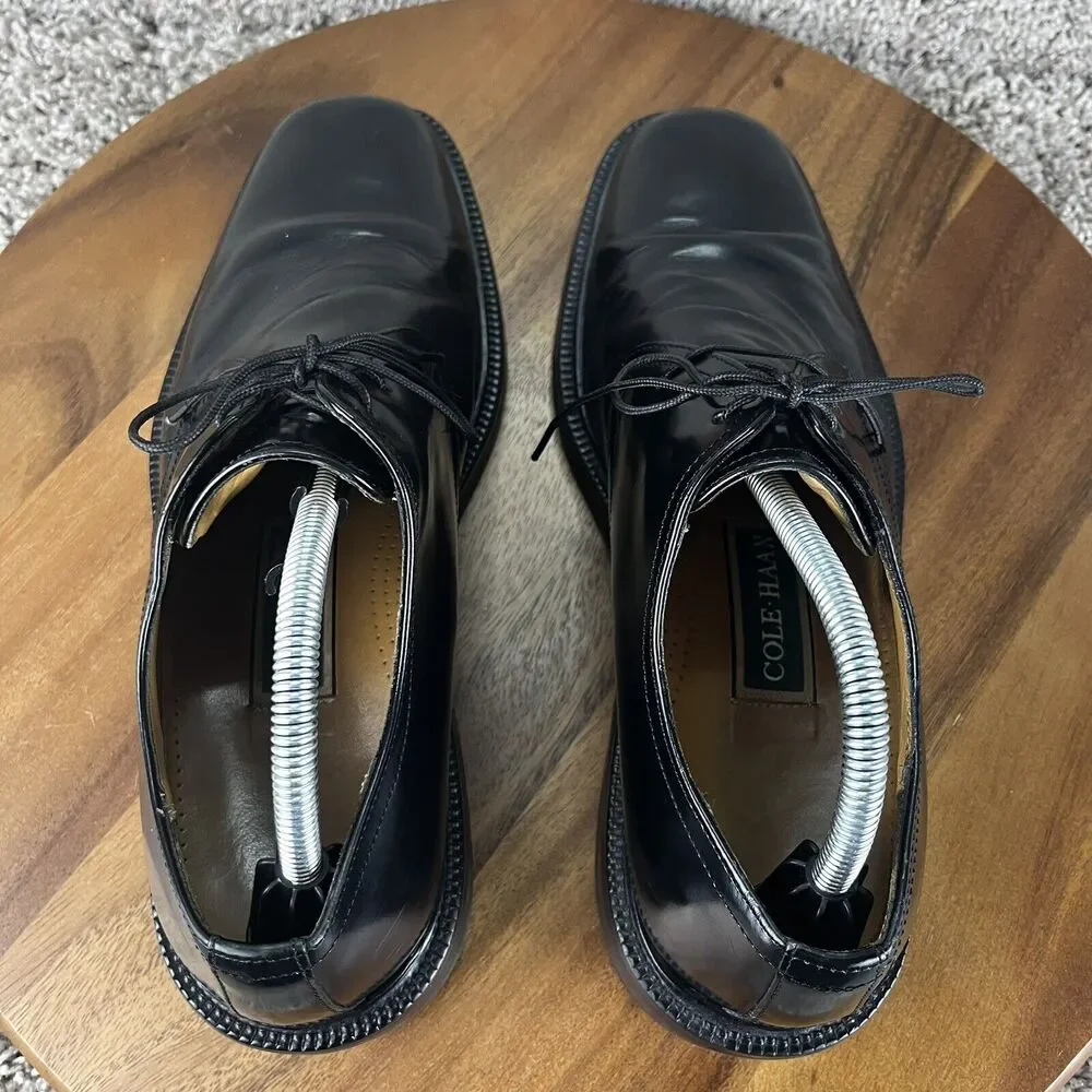 Cole Haan Black Leather Plain Toe Oxford Men 10 M Dress Shoes C02506 - Picture 6 of 10